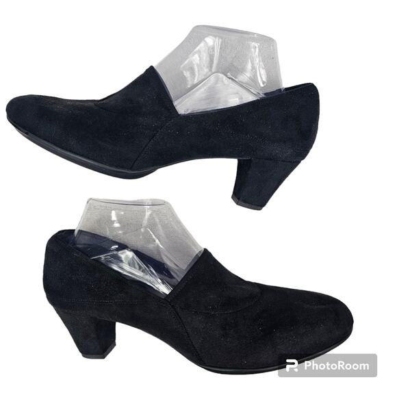 Umberto Raffini Black Suede Heeled Shoe Size EU 41 / US 9.5-10 - Picture 1 of 9